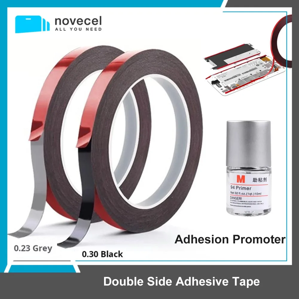 AMAOE 10m Double Sided Adhesive Tape with Strong Adhesion Promoter for Mobile Phone Screen ablet Repair LCD Screen Repair