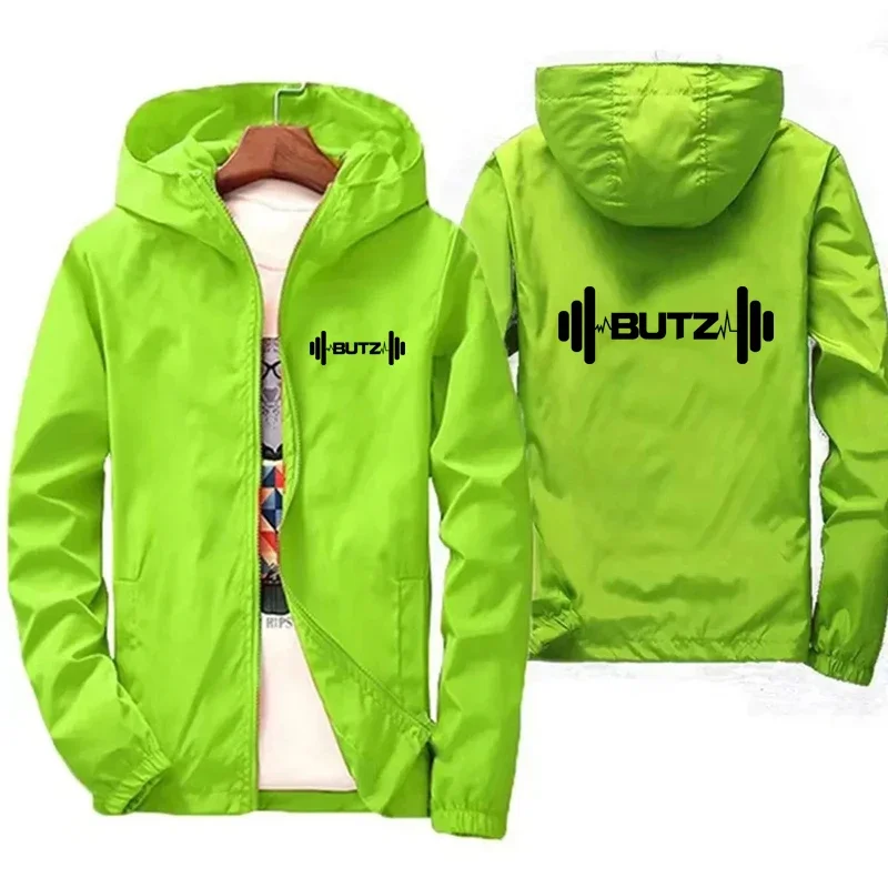 

Men's Windproof Hooded Sports Windbreaker Casual Zipper Baseball Coat Outdoor Lightweight Jacket for Spring Autumn