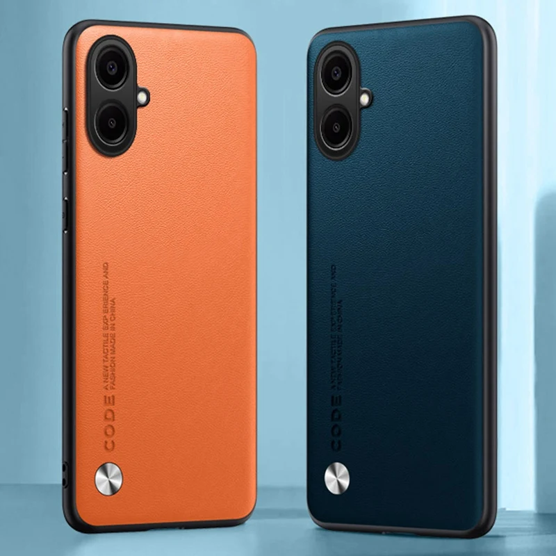 حافظة جلدية PU لهاتف سامسونج جالاكسي A07 غطاء خلفي من السيليكون غير اللامع حافظة هاتف حماية كاملة لهاتف سامسونج A07 Coque