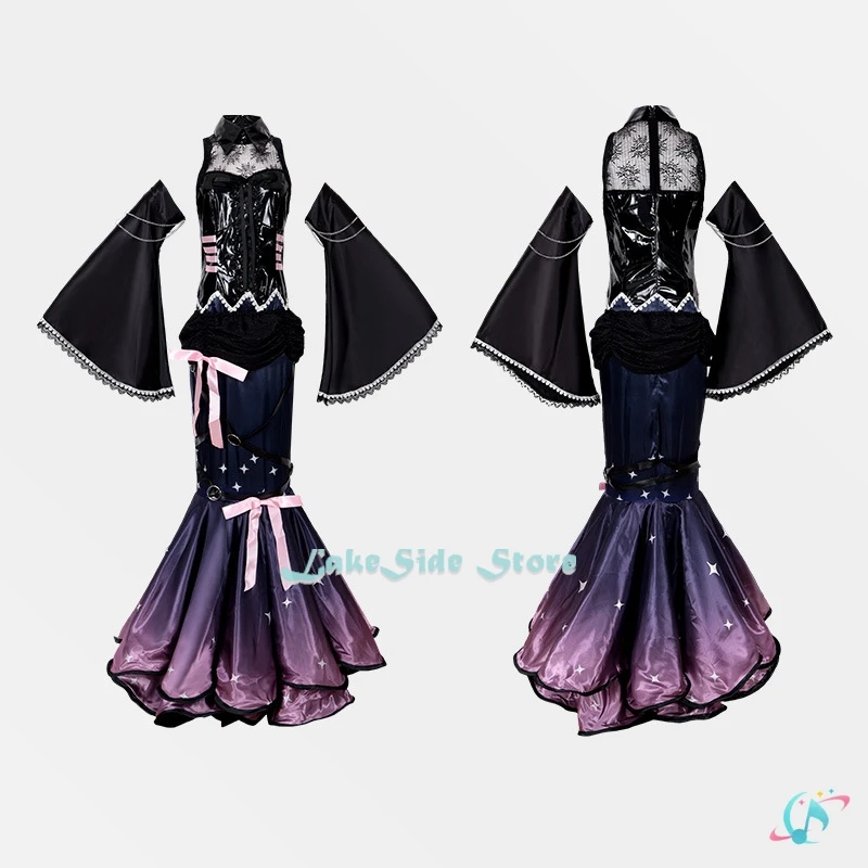 Project Sekai VS Virtual Singer Cosplay Costume pour femme, Lucaaa Luka, perruque d'Halloween, tenue de paupières, vêtements uniformes, ensemble de robe en queue de poisson