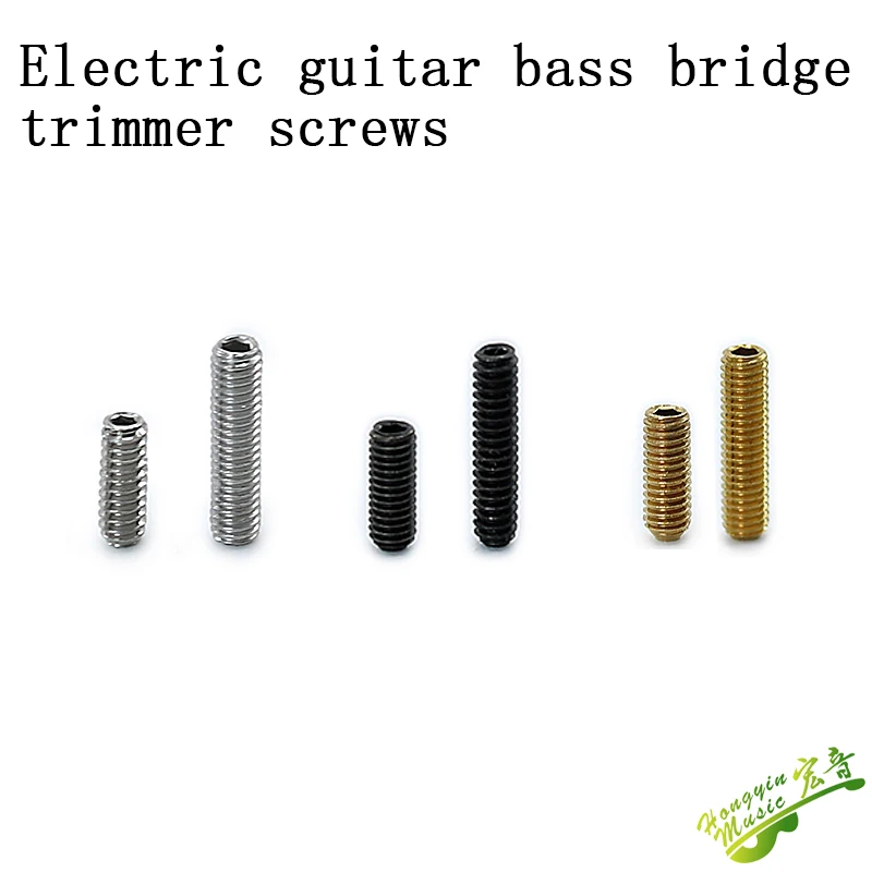 HUATOOL Electric Guitar Bass Bridge Parts HUATOOL, Height Adjustment Screw Tension Plate String Bridge Nut Replacement Accessori