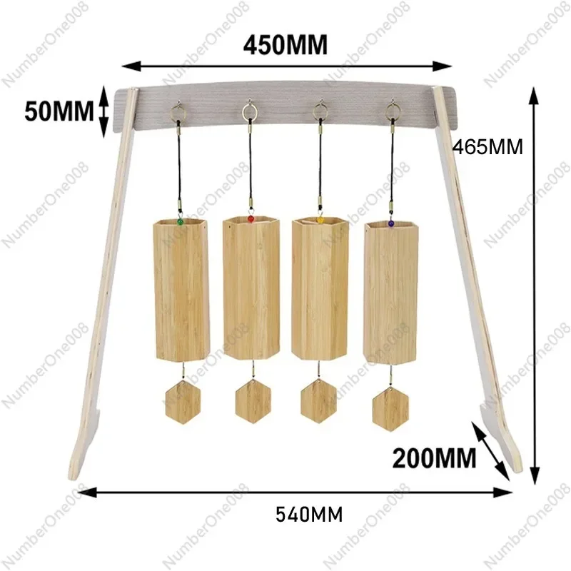 Hanging Wind Chimes Bracket Metal Racket Vintage Cast Iron Wind Chimes Iron Rack Writing Brush Holder Desk Shelf Home Decoration