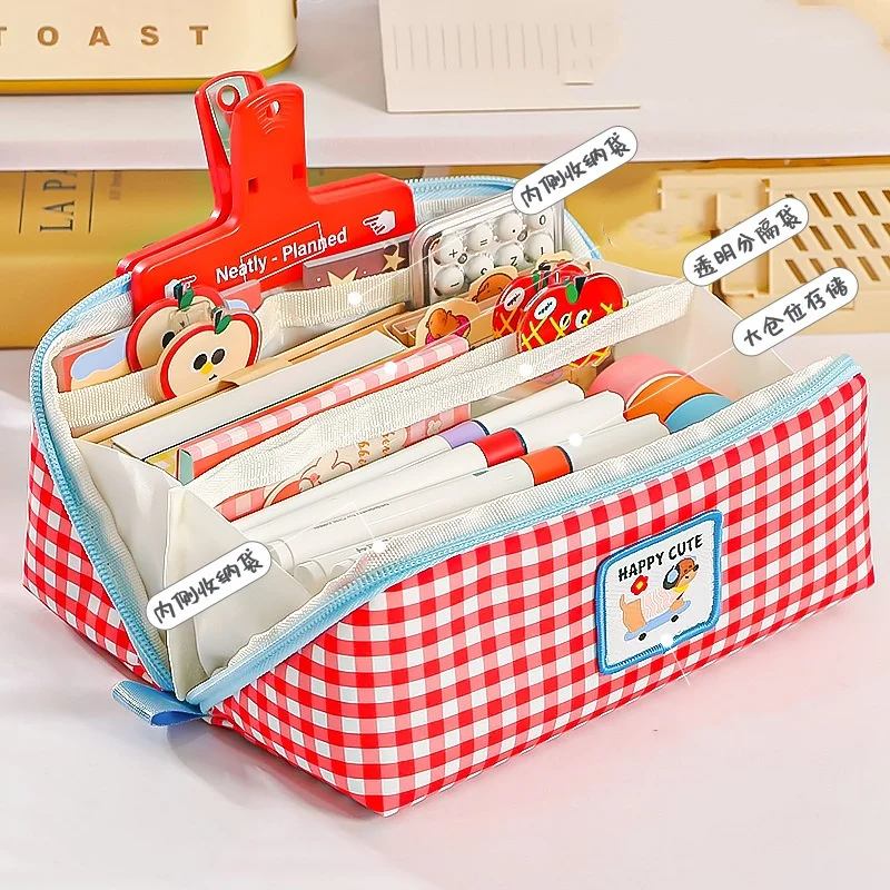 Grote capaciteit Dopamine Etui Briefpapier Schoolbenodigdheden Pennenbakje Etui Bureau Opbergtas Studenten Pen Zakken Cadeau