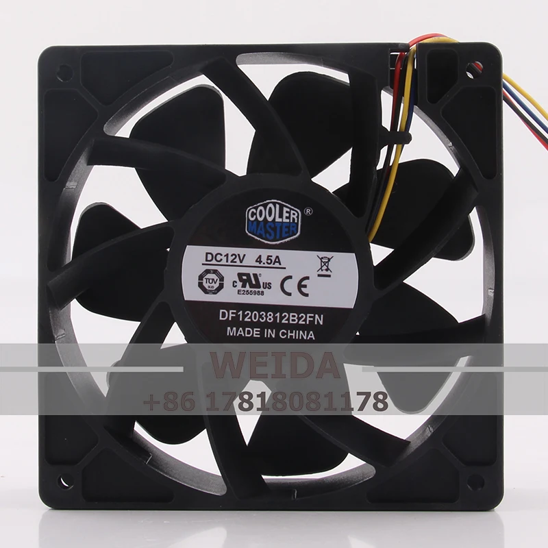 

Case Fan for Super Cooler 120X120X38MM 12V 4.5A DF1203812B2FN 12CM Ultra-violent Chassis Heat Dissipation Case Fan