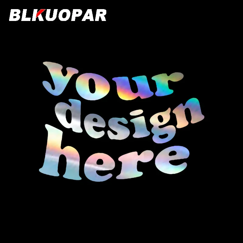 BLKUOPAR Your Design Here Pattern Text Car Stickers Scratch-Proof Laser Decal Waterproof Fuel Tank Cap Surfboard Car Styling