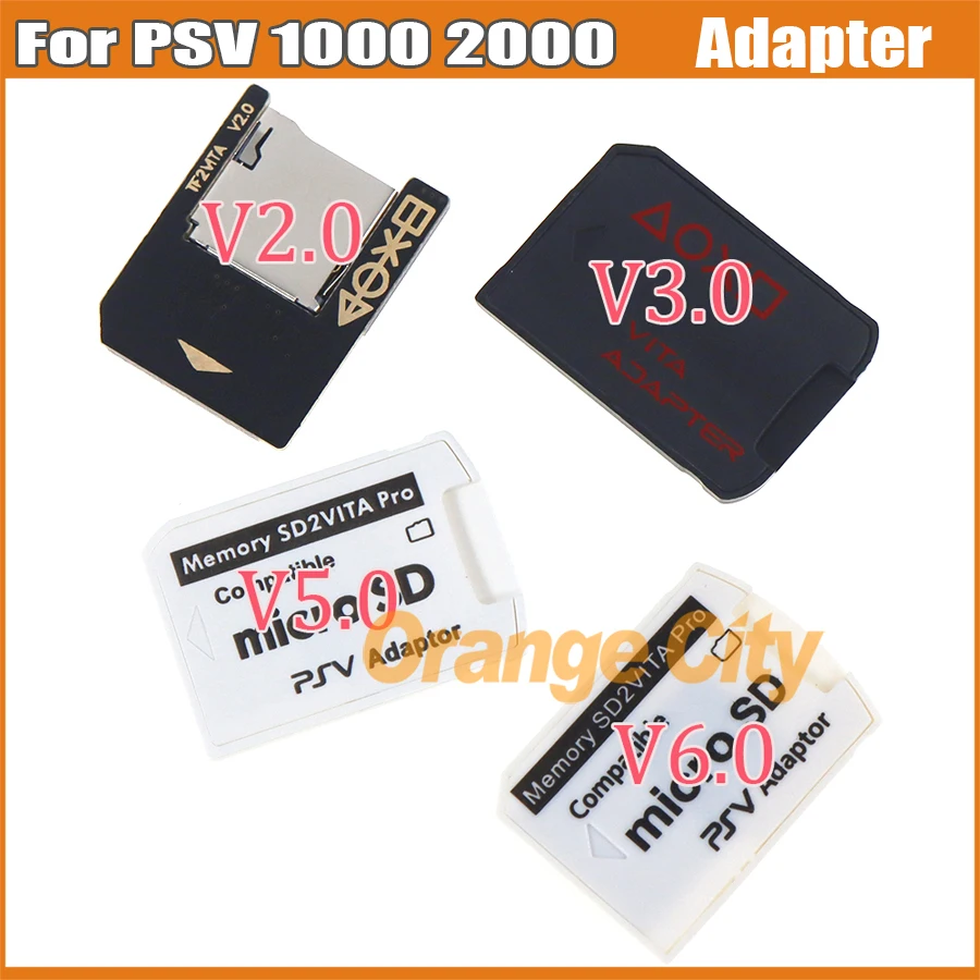 1PC For PSV1000 PSV2000 Adapter 2.0 3.0 5.0 6.0 Micro SD Memory Card Converter Slot For PS Vita PSV 1000 2000 Game Accessories