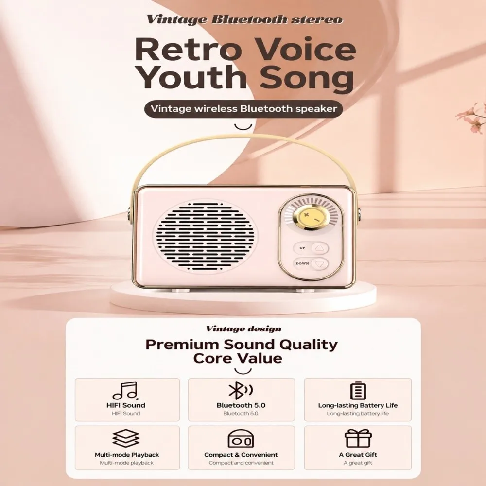 Multicolor Bluetooth Speaker 5.0 Bluetooth Low Power Consumption Portable Speaker Fast Transmission with Handle Wireless Speaker