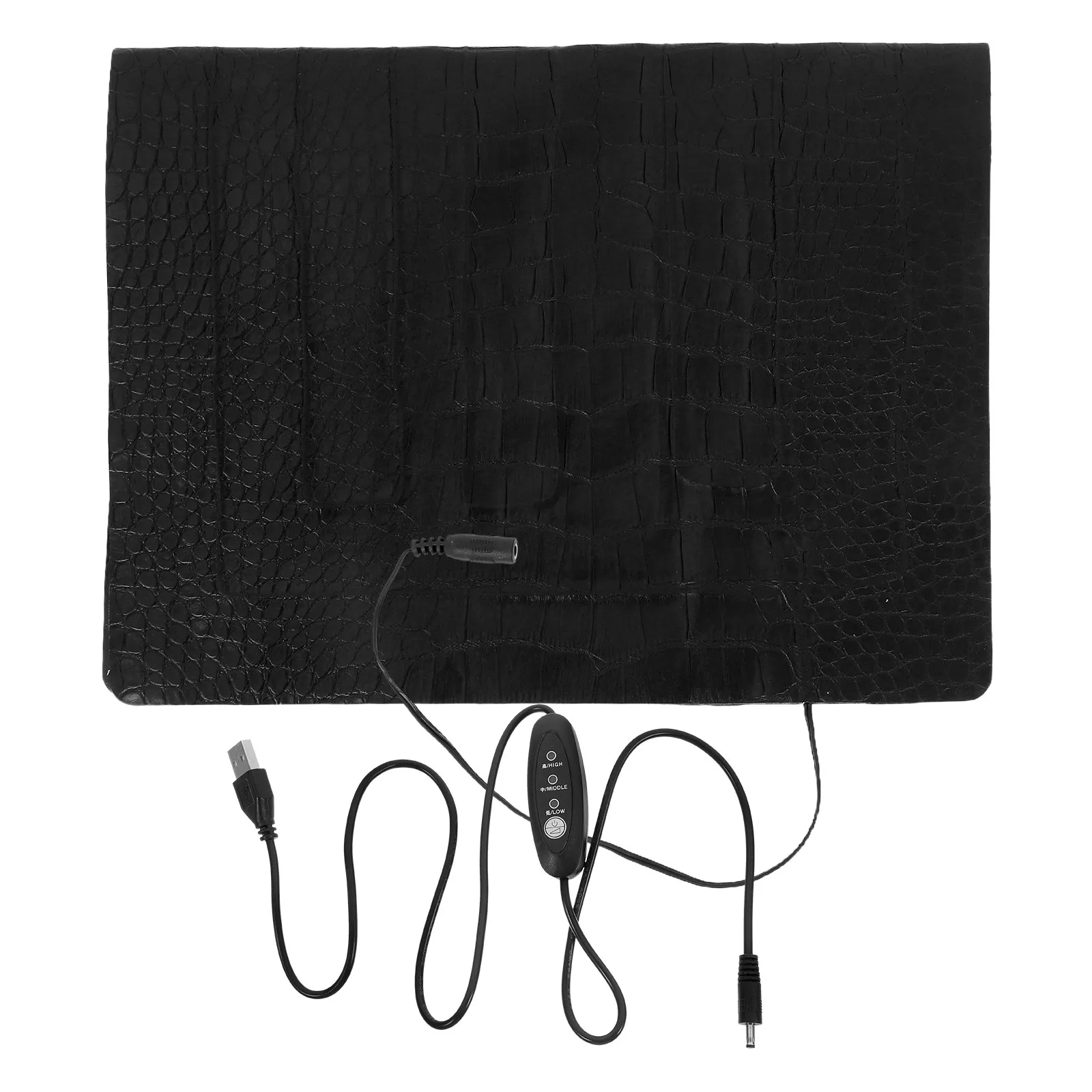USB Rechargeable Carbon Fiber Pet Heating Pad 3 Level Heat Control Even Warmth Waterproof Lightweight for Indoor Outdoor Use Cat