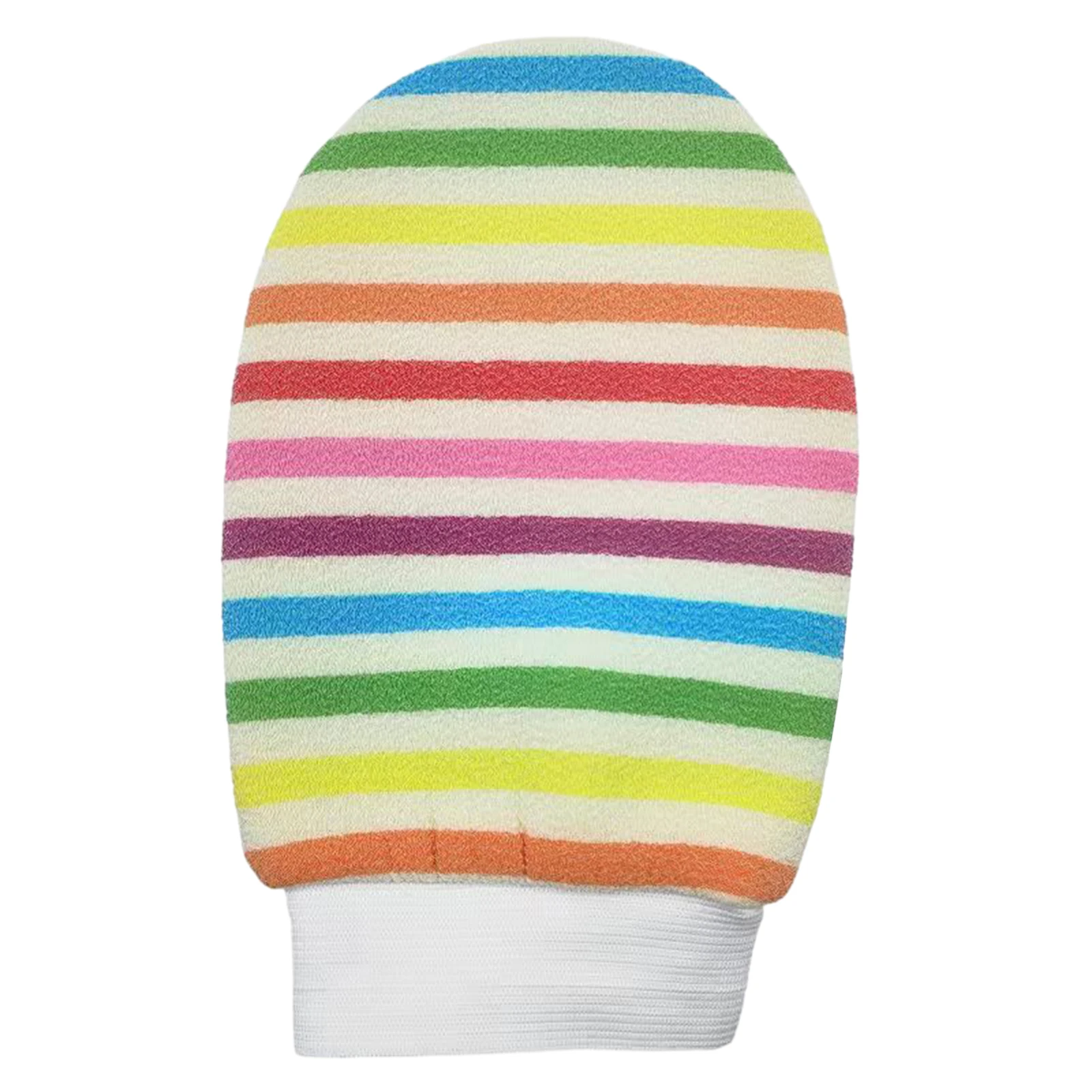 

1 Pcs Upgrade Your Shower Routine With Rainbow Striped Shower Gloves Durable Multi Color Deep Cleansing Towels For Shower