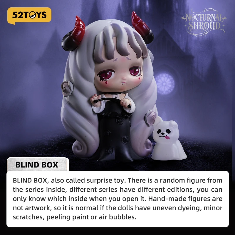 52TOYS Blind Box Lilith-Nocturnal Shroud Kawaii Anime Action Figure Cartoon Model Surprise Box Mystery Box view 6