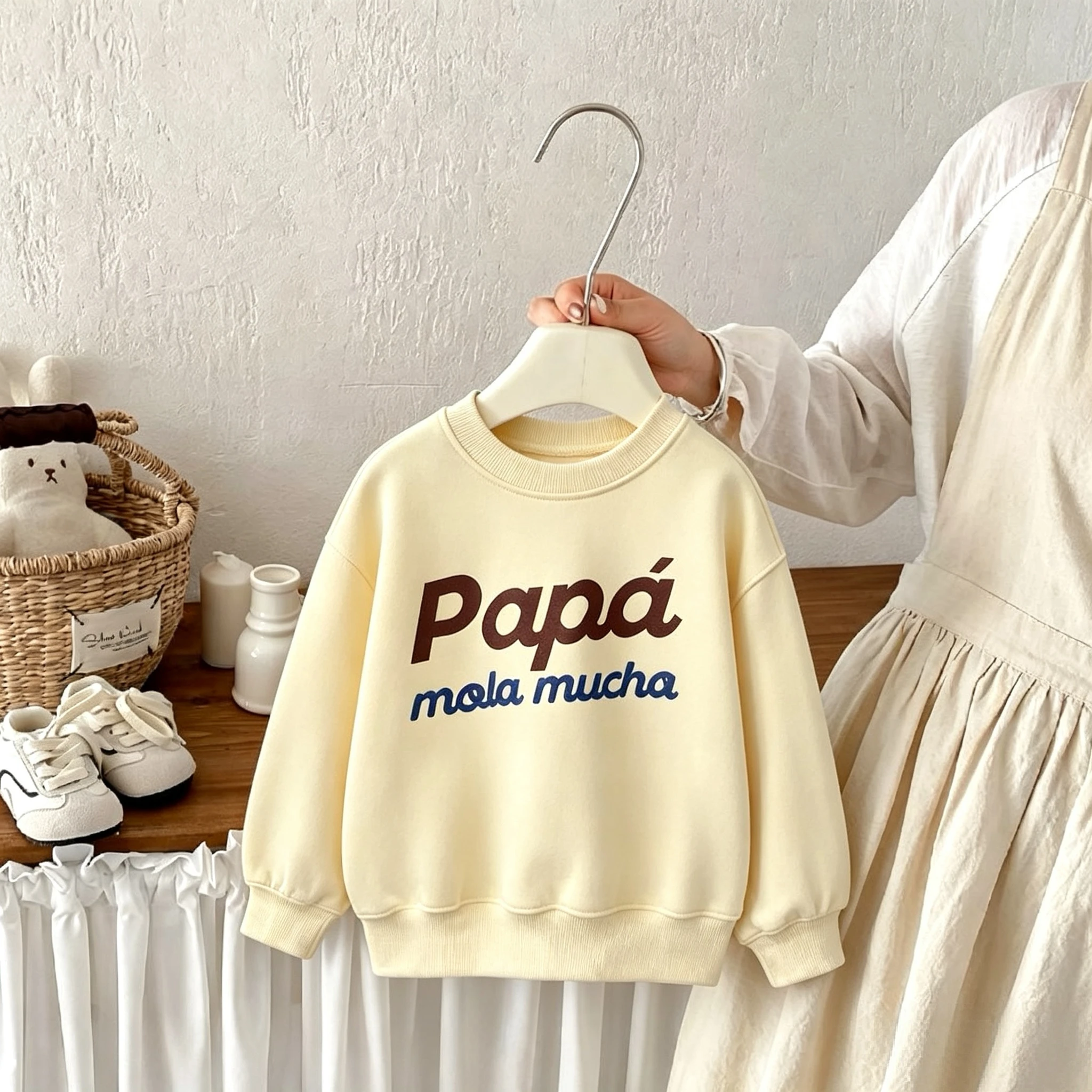 Spring Autumn Kids Clothing Printed Sweatshirts Tops Long-sleeved Fashion Popular Girl And Boy Crewneck Hoodies Children's Wear