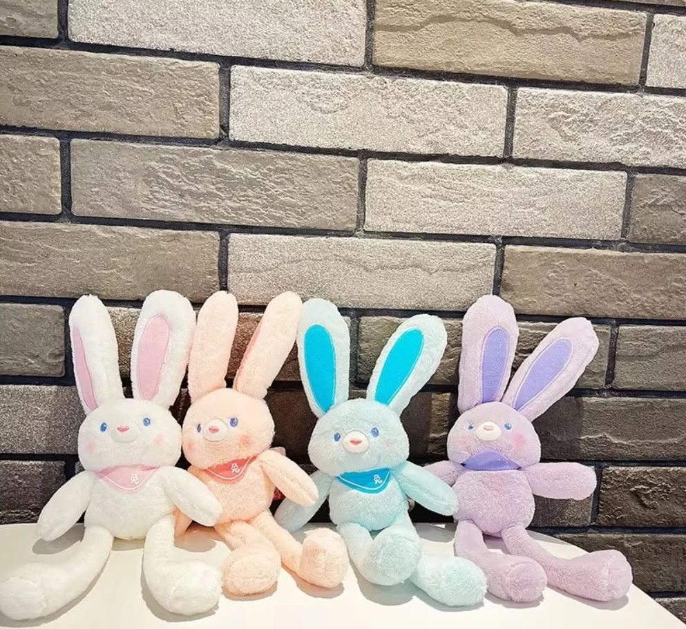 Милый кролик, плюшевая игрушка, брелок с ушками, растягивающийся телескопический брелок случайного цвета с колокольчиком, детский подарок