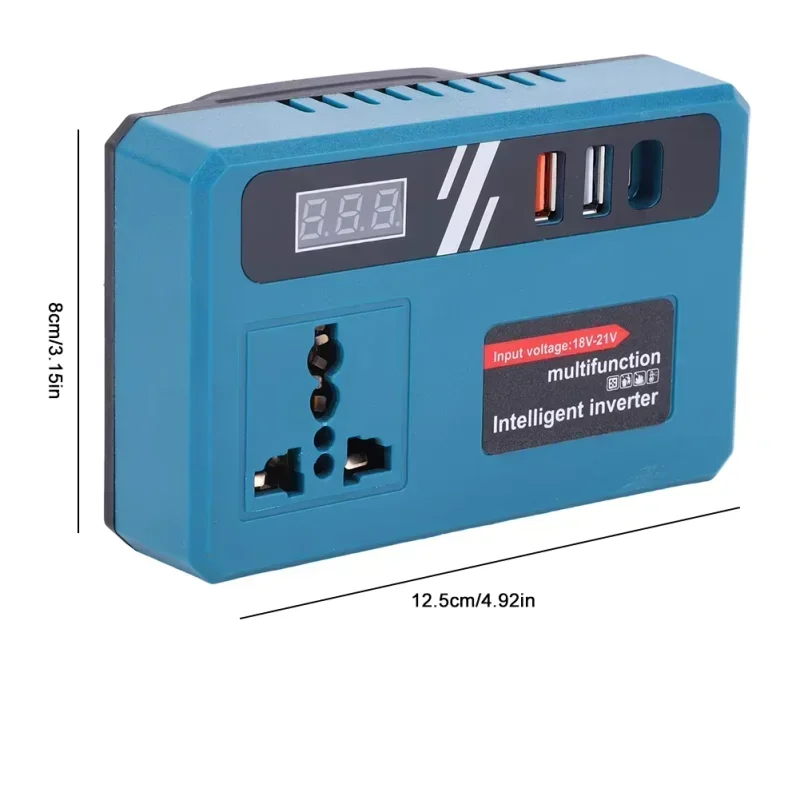 120W  Battery Inverter DC18V-21V to AC 220V Multi-Protection Battery Inverter for DeWalt/Makita/Milwaukee Power Tool Accessories