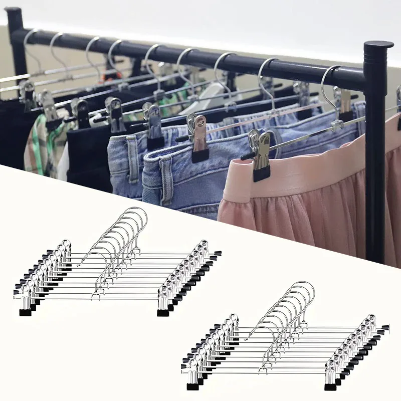 20/30 Bag Pants Hanging Clip Adjustable Skirt Hanging Jeans Metal Pants Hanging Suitable for Families and Clothing Stores