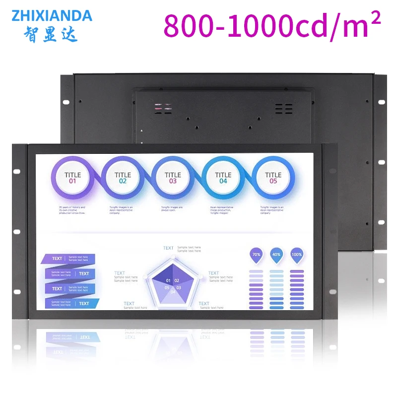 Outdoor Sunlight Readable18.5 Inch FHD1920*1080P 800-1000cd/m² Industrial Open Frame/VESA Wall Mount Touch Screen LCD Monitor