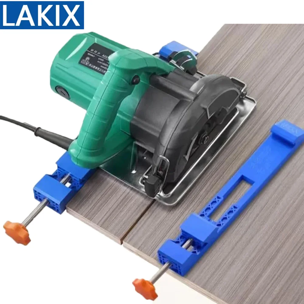 1PC Adjustable Cutting Machine Base Guide Rail ABS Circular Saw Milling Positioning Clamp Two-way Reverse Buckle Woodworking