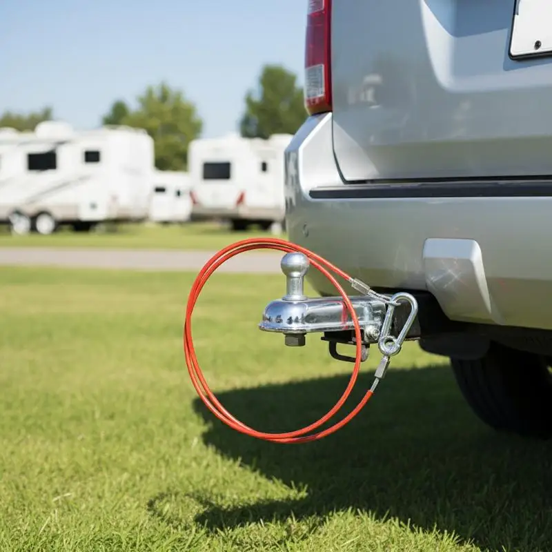 Secure Trailer Towing with 1Pcs Breakaway Safety Cable Clevis End Design