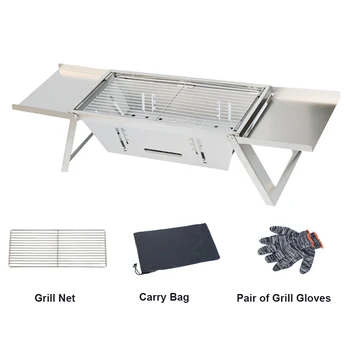 Adjustable Stainless Steel Camping BBQ Grill 1