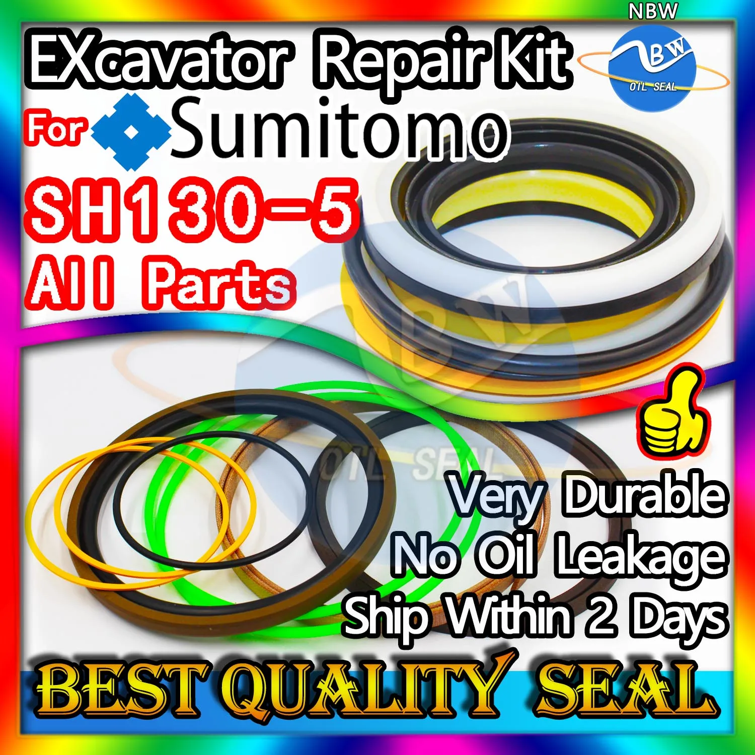 

For Sumitomo SH130-5 Seal Kit Excavator Repair Oil High Quality SH130 5 Center Joint Gasket Nitrile NBR Nok Washer Skf Service