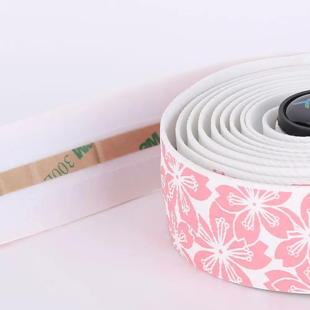 

PU EVA Sakura Bike Handlebar Tape With 2 Plugs Non-Slip Bicycle Handle Belt Straps 6 Colors Shock Absorbing
