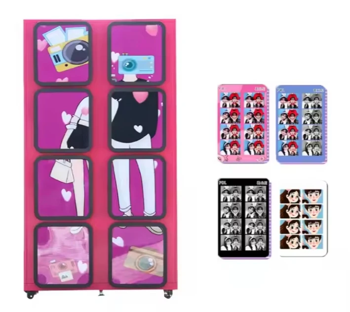 Banana Land Newest Digital Self-Service Photo Booth Machine for Wedding/Events - Touch Screen, High-Quality Prints