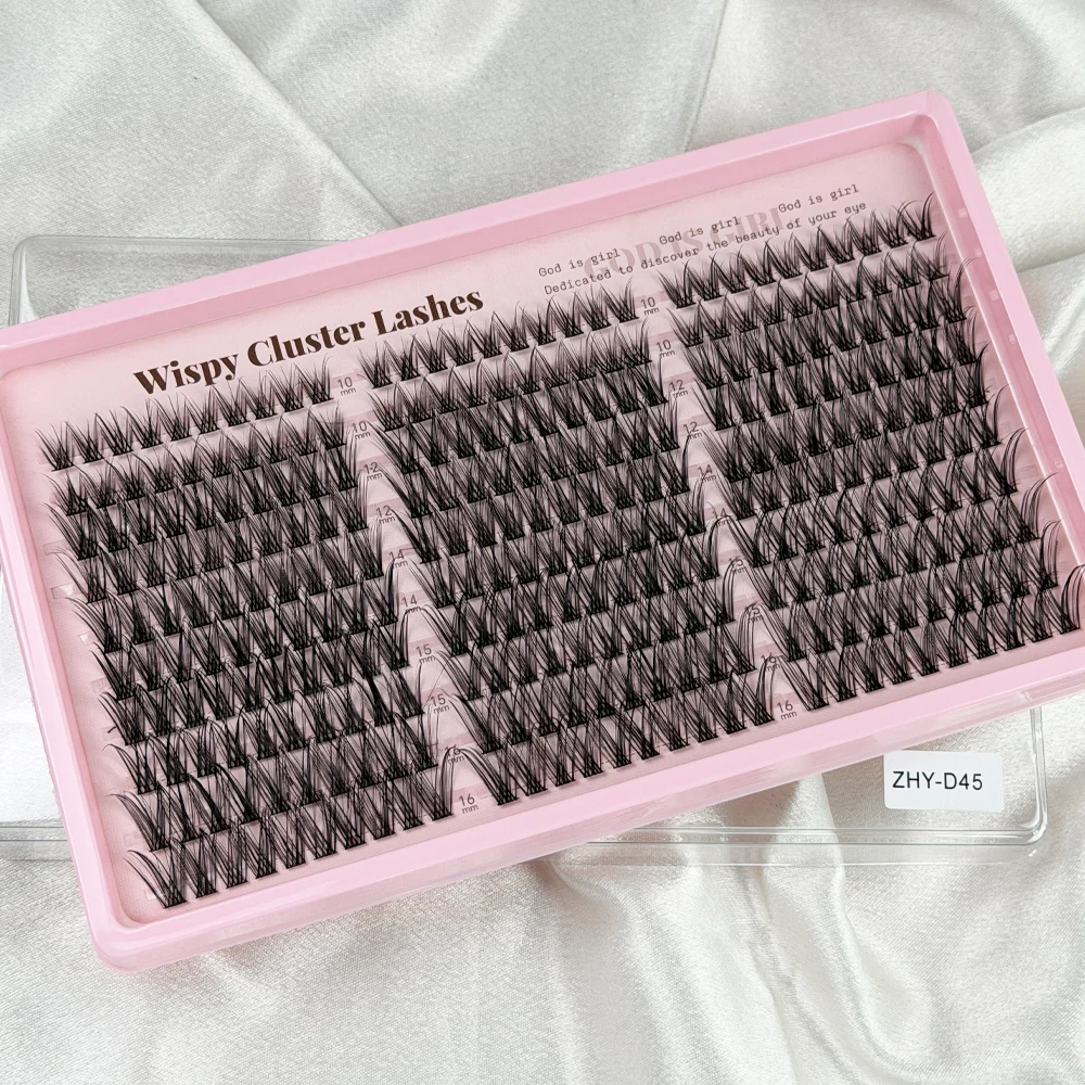 30 Reihen 240 Stück Wimpernbüschel, Volumen-Wimpernbüschel mit Spikes, Wimpernverlängerung, Wispy Spiky Einzelwimpern, DIY-Wimpernverlängerung – Detail 11