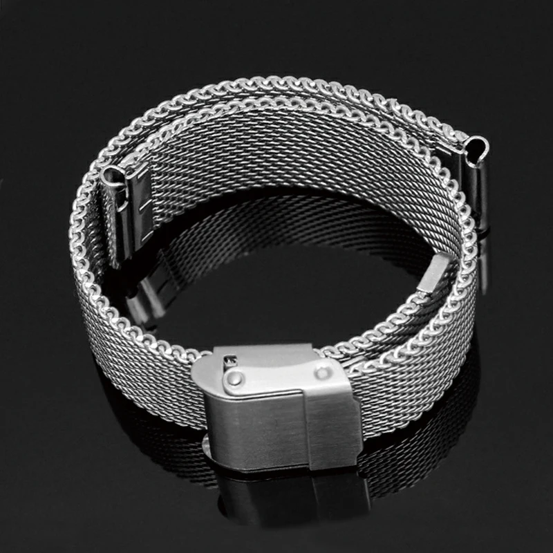 12mm 13mm 14mm 15mm16mm17mm18mm19mm20mm21mm 22mm Milanese Stainless Steel Strap Men Women Mesh Metal Replace Bracelet Watch Band