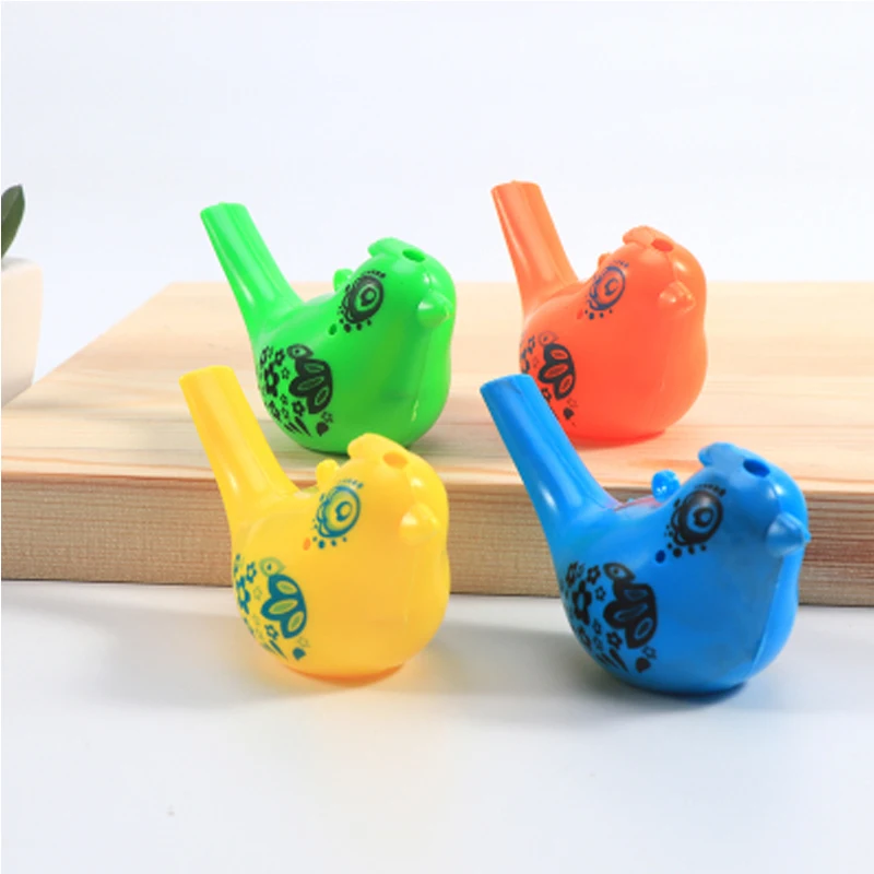 Coloured Drawing Water Bird Whistle Bathtime Musical Toy for Kid Early Learning Educational Children Gift Toy Musical Instrument