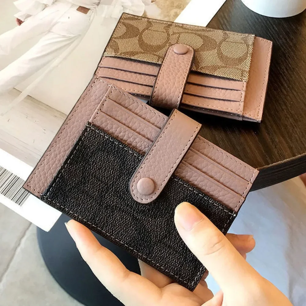 Travel Women Short Small Wallets Fold Card Holder ID Bag Coin Purse Ladies Wallets Anti-degaussing Driver's License Card Holder