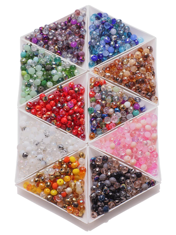 4 6 8 مللي متر مختلط كريستال زجاج Rondelle الأوجه فاصل فضفاض الخرز المستديرة DIY بها بنفسك صنع قلادة سوار E مجوهرات اكسسوارات #6