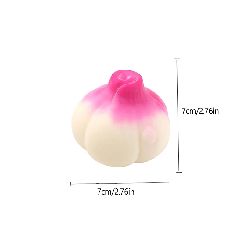 Creative Simulation Garlic Pinching Tricky Toy Cute Squeeze Slow Rebound Soft Decompression Toy Kid Stress Release Vent Toy Gift