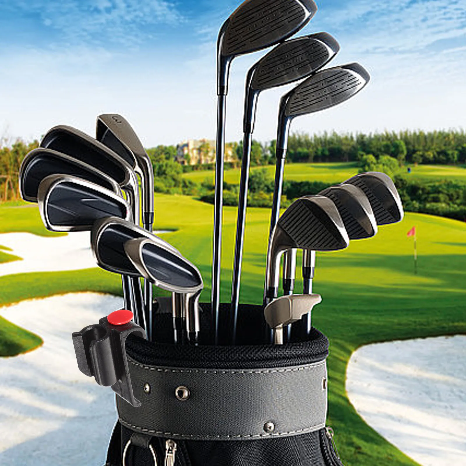 

Golf Putter Clip Holders Bag Hanger on Clamps Accessories Decoration with outside