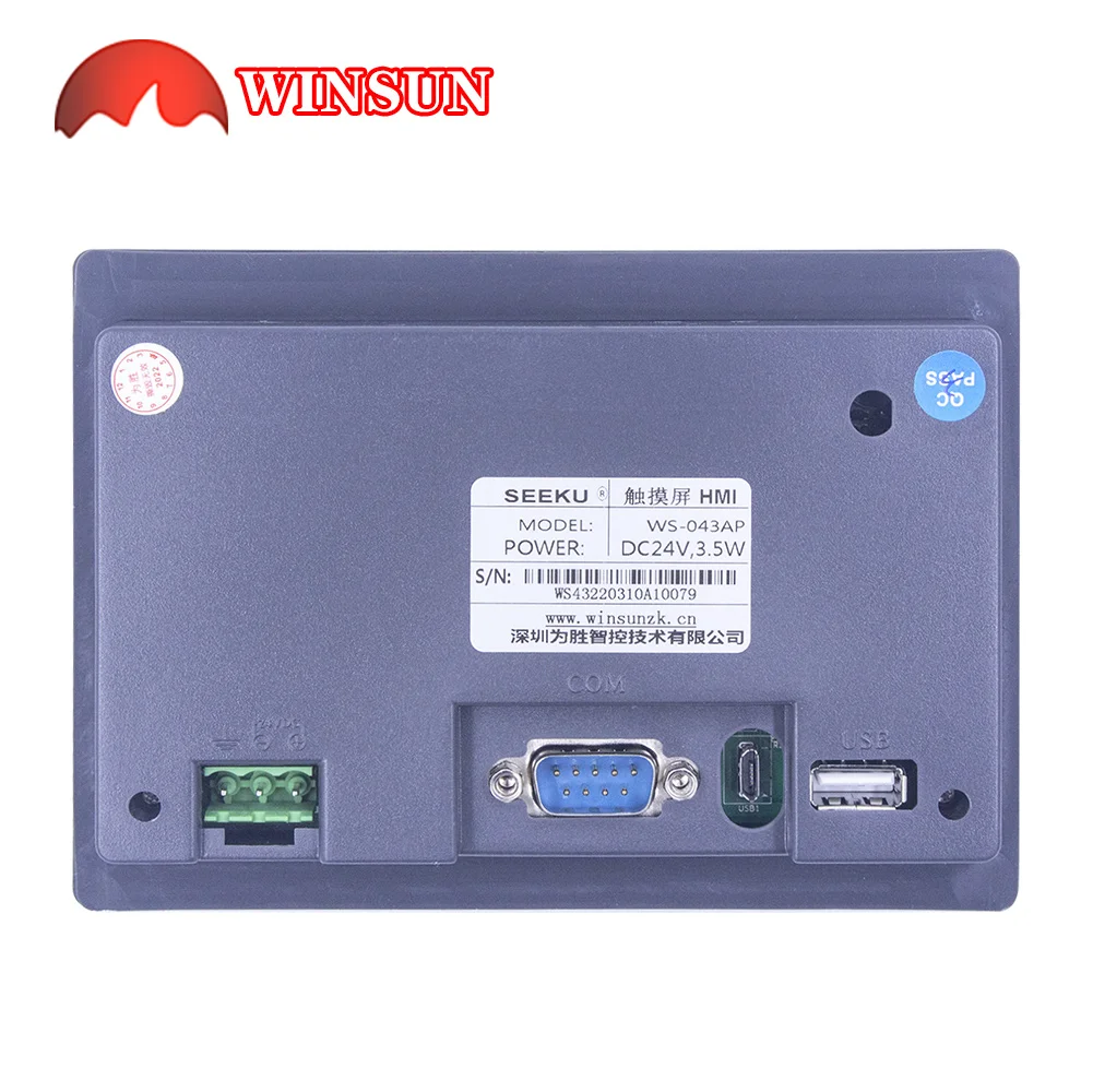 Imagem -02 - Hmi 4.3 Polegada Display Plc Combo Suporte Ws043ap Tela de Toque Relé Controlador Comunicação Rtu Fx3u24mr Fx3u +