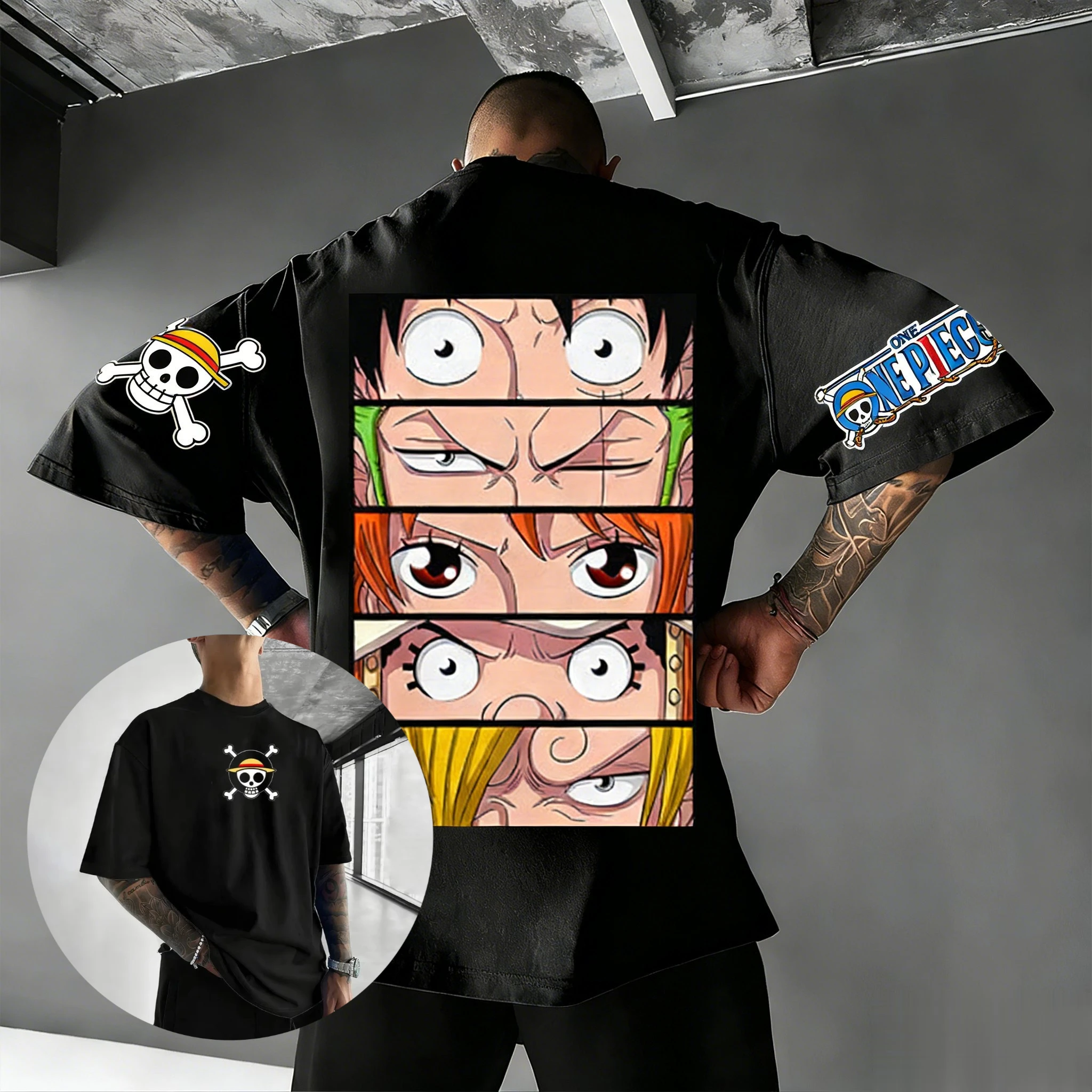 

One Piece Anime Luffy Zoro Sanji Nami Loose Tee Men Women Y2K Graphic T-Shirt Short Sleeve Streetwear Casual Tops 2026 Summer