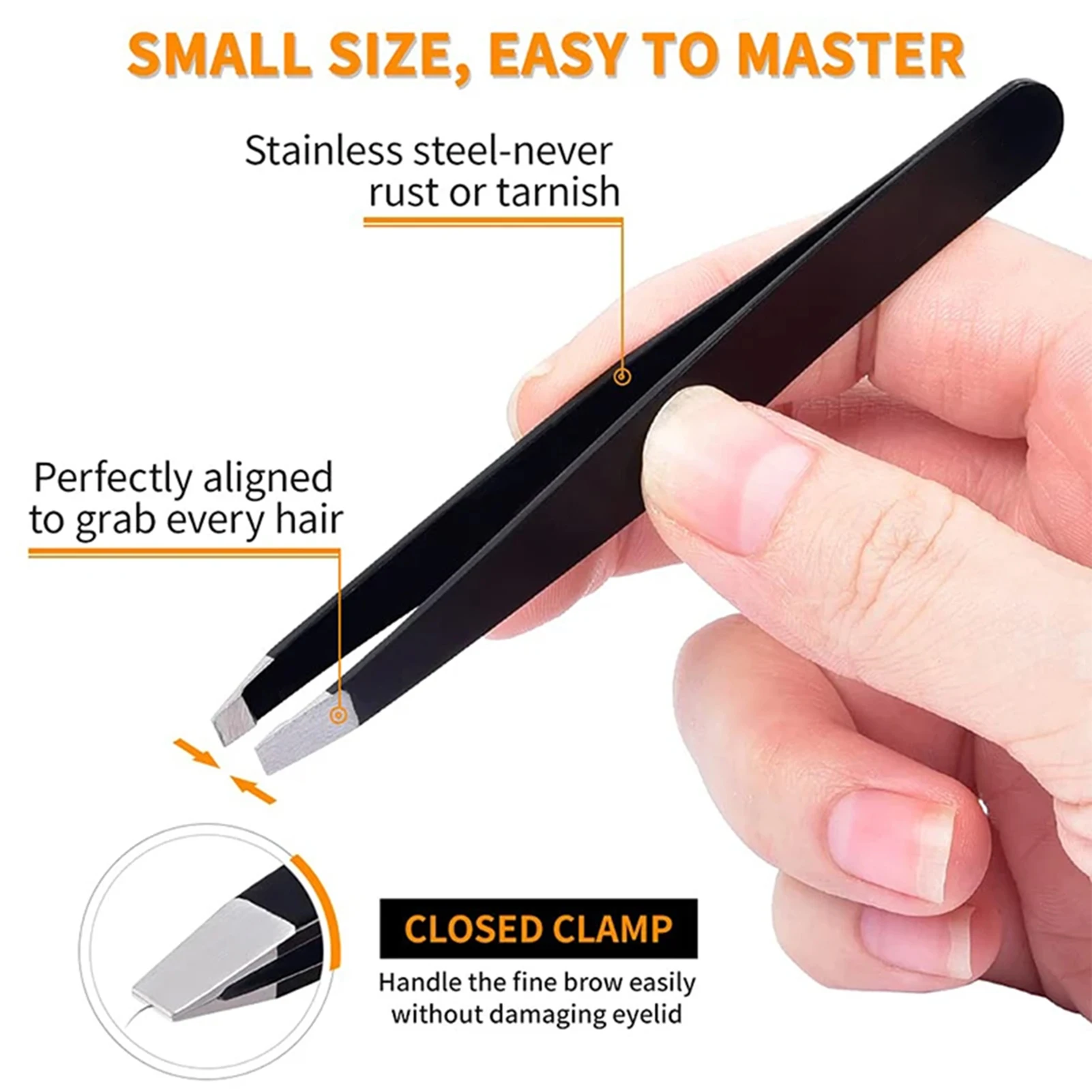 7 pièces pince à cils ensemble coupe des sourcils pinces à sourcils brosse haute précision en acier inoxydable Extension de cils pince à épiler ensemble