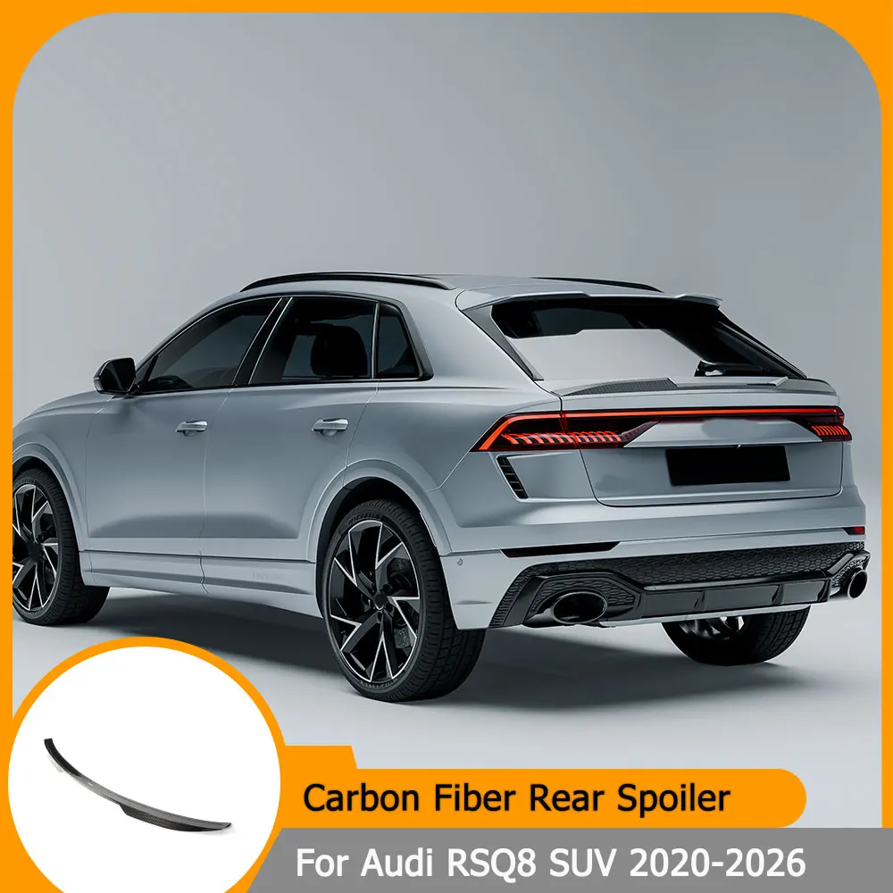 

Carbon Fiber Rear Trunk Spoiler Wing for Audi RSQ8 RS Q8 SUV 2020-2026 Rear Middle Spoiler