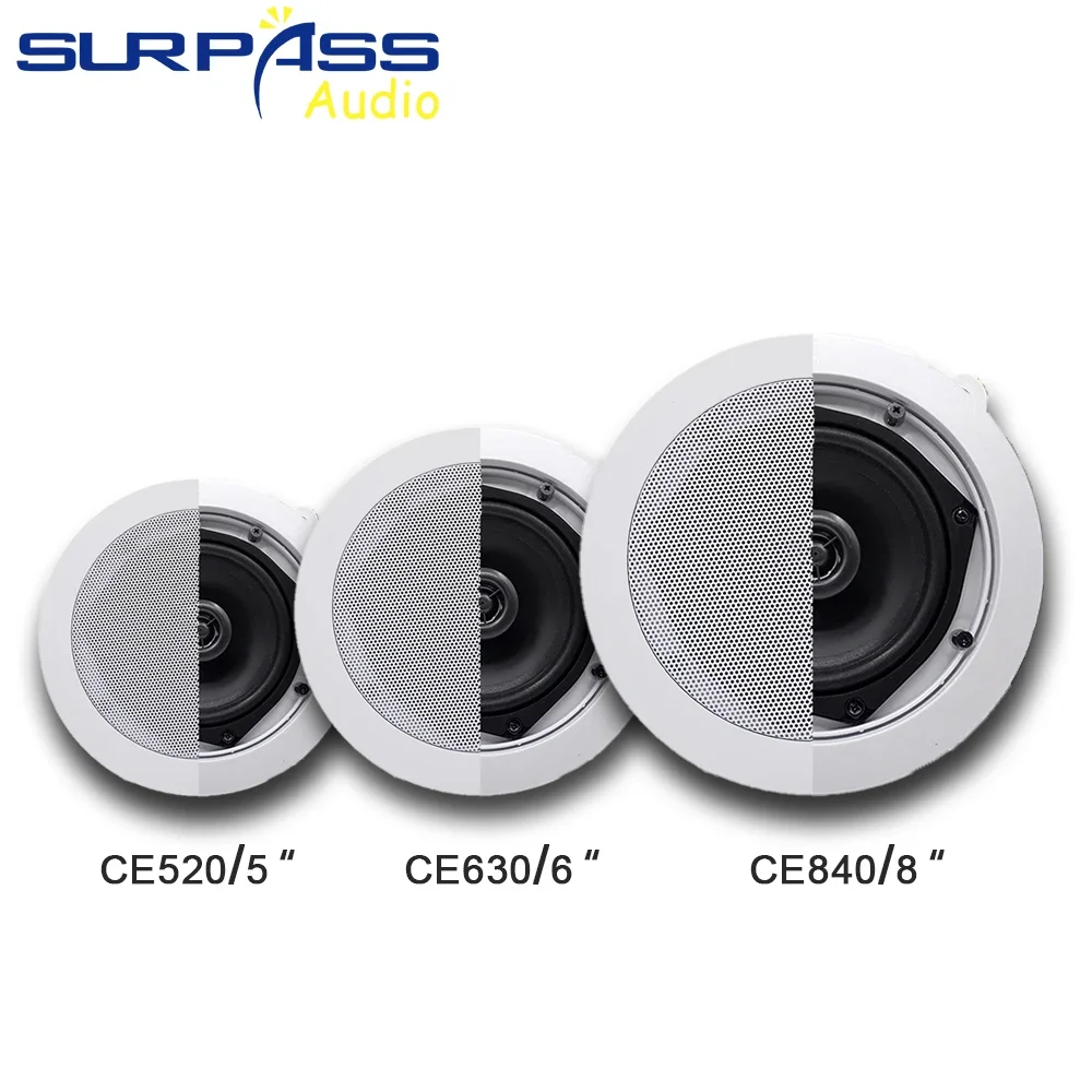 8 inch Mus.Ceiling Speakers 70-110V HiFi Speaker Units 1 Inch Mylar Tweeter PP Cone Woofer For Home Theater Speakers Accessories