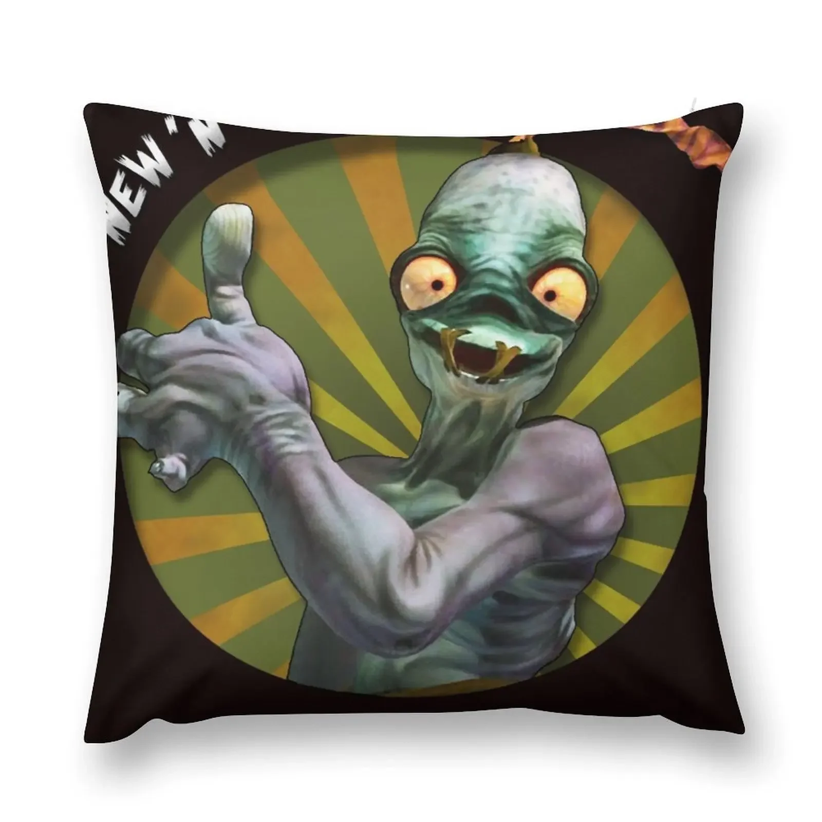 

New 'N' Tasty - Abe's Exoddus - Oddworld Throw Pillow Pillow Case Christmas Christmas Pillowcase Decorative Sofa Cushions pillow