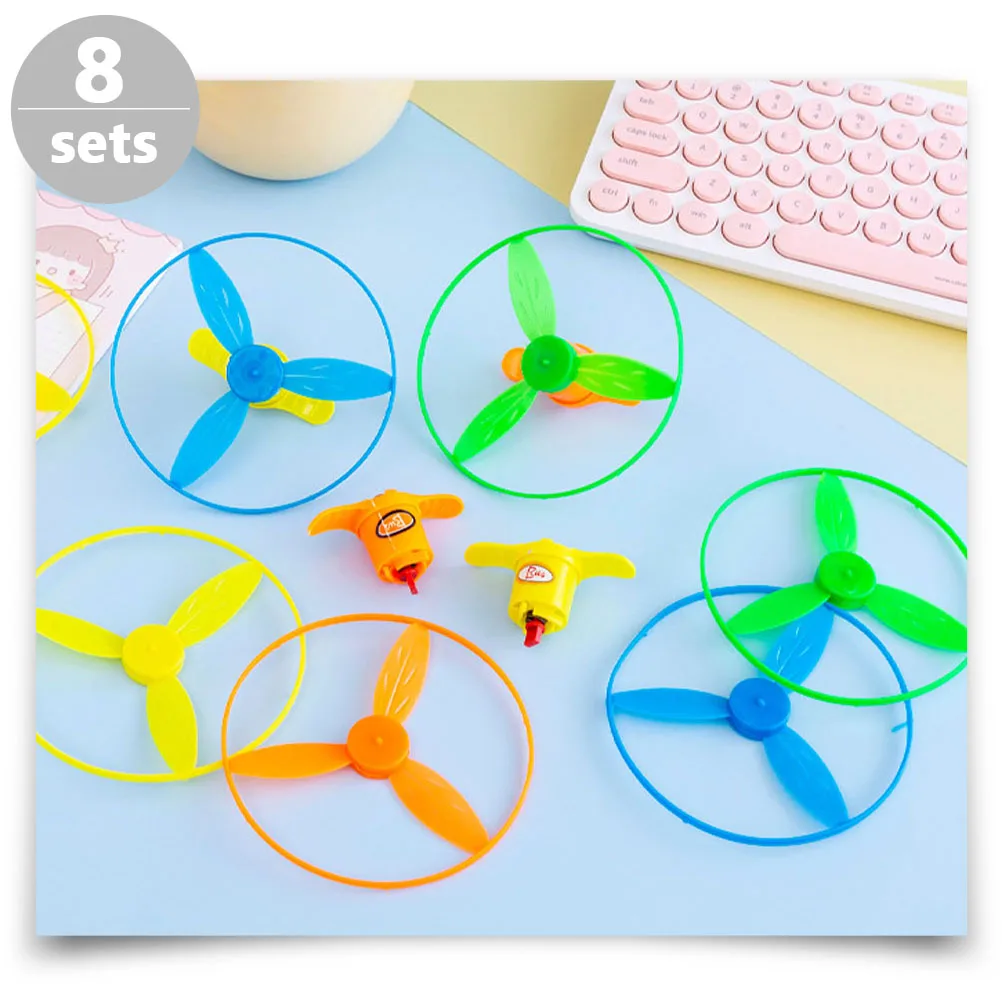 8er-Set kreative fliegende Scheibe, 8 Sets, bunt, für den Außenbereich, für Kinder, Übung, motorische Fähigkeiten, pädagogisches Spielzeug, Werfen