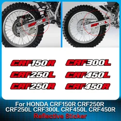 2pcs Motorcycle Swing Arm Decal Sticker Graphics Kit For Honda CRF150R CRF250L CRF250R CRF300L CRF450R CRF450L Reflective sticke
