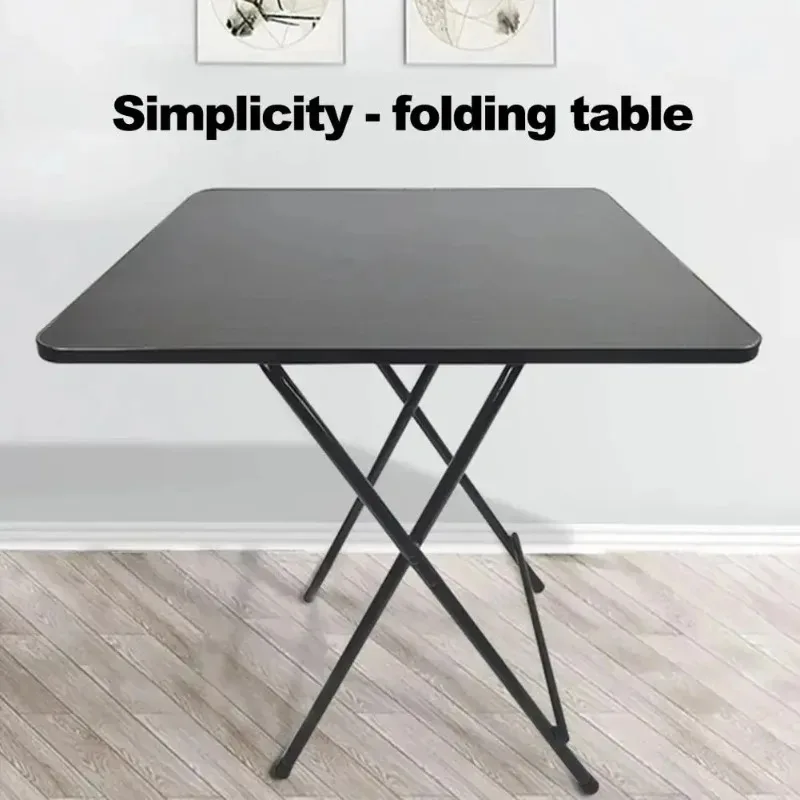 Foldable Dinner Table Square Solid MDF 4 Persons Home Study Computer Desk Home Improvement Foldable Living Room Desk Accessories