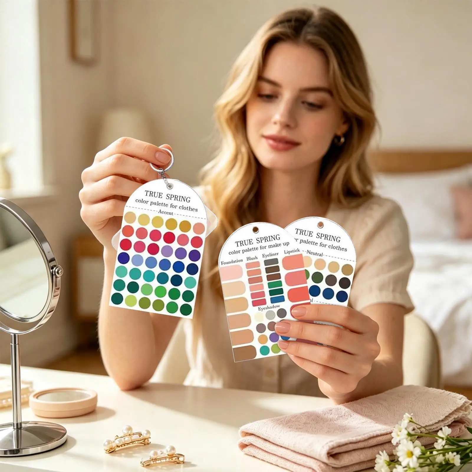 Personal Color Palette Cards Clothes Coloring Analysis Matching Template Portable Color Template Guide for Professional Studio view 3