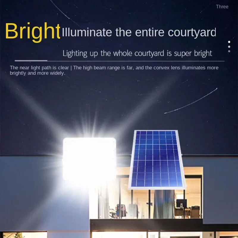 New solar powered outdoor lights, courtyard lights, household high-power ultra bright one to two induction lights, street lights