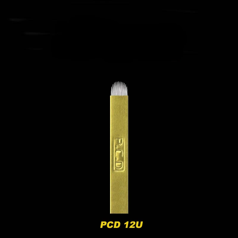 Siyady تجميل دائم دليل الحاجب الوشم الإبر PCD Microblading شفرات 12/14 المنحدر وشكل U