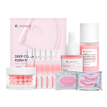 Pdrn Pink Facial Skincare Set Collagen Capsule Cream Single-use Serum Facial Mask, Eye…