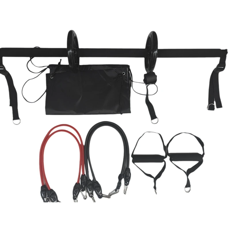 Kit Bar Pilates com Bandas de Resistência, Equipamento para Exercício, Ab Roller, Portátil, Home Gym, Yoga, Fitness, Top, Top