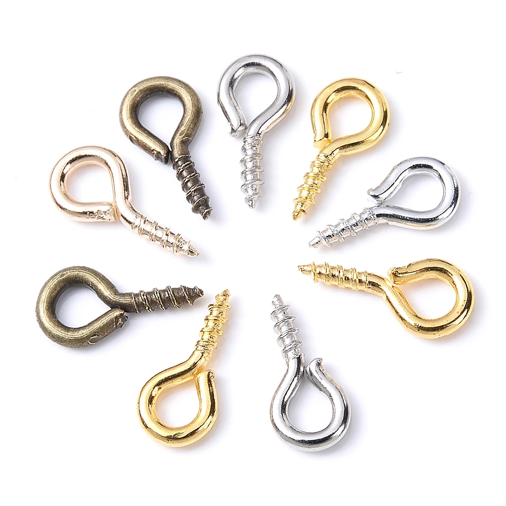200 Stück Metallschrauben, Schafaugen-Pins, Schmuckherstellungszubehör zum Aufhängen von Anhängern, DIY-Verbinder, Schmuckzubehör, Bastelbedarf – Detail 4