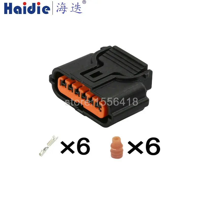 1-20 sets  6 Pin HP286-06021 Automotive PDC Connector Reverse Sensor Reversing Radar Plug HP296-06100