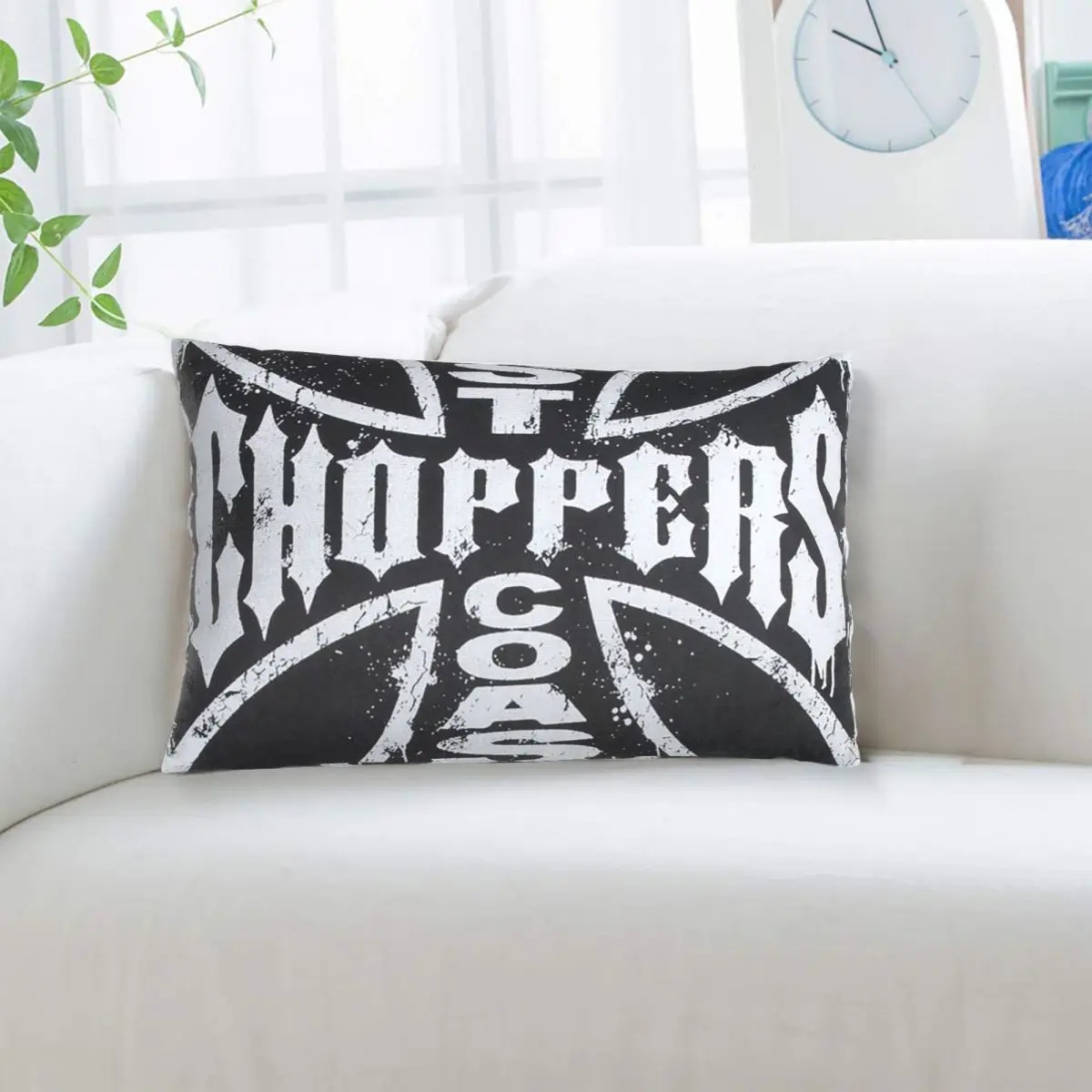 West Coast Iron Cross Choppers Rectangle Pillowcase Cushion Cover Decor Bedroom Bed Home Comfort Throw Pillow