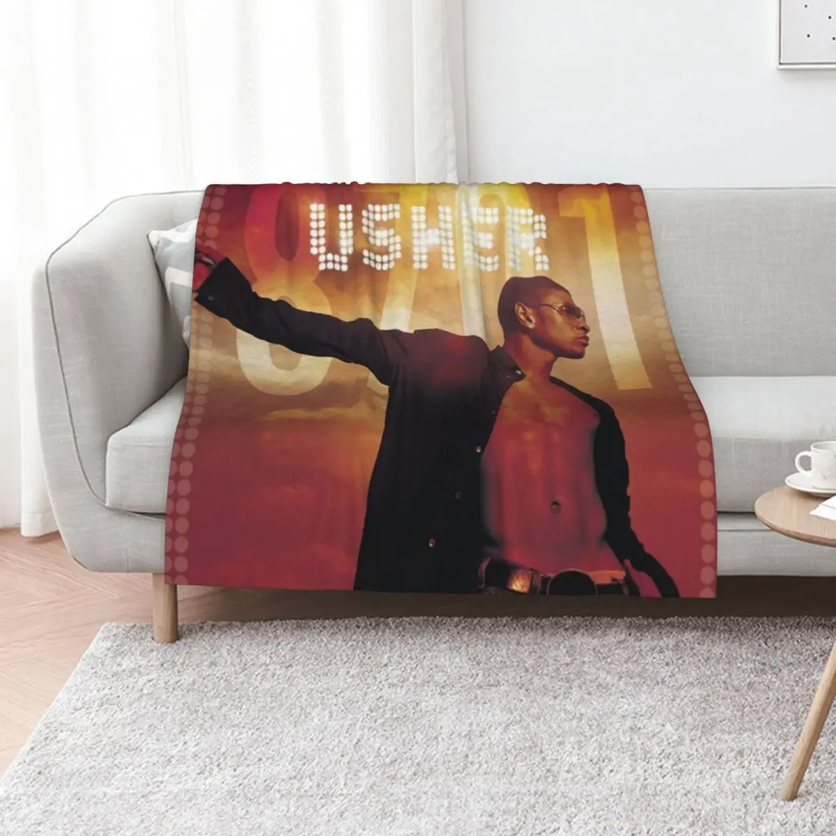 Light Guide Throw Blanket Single Thermals For Travel cosplay anime Soft Plaid Decorative Beds Decoratives Blankets